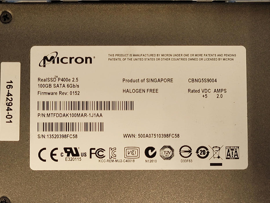 Cisco UCS-SD100G0KA2-G 100GB 2.5” SATA Solid State Drive SSD