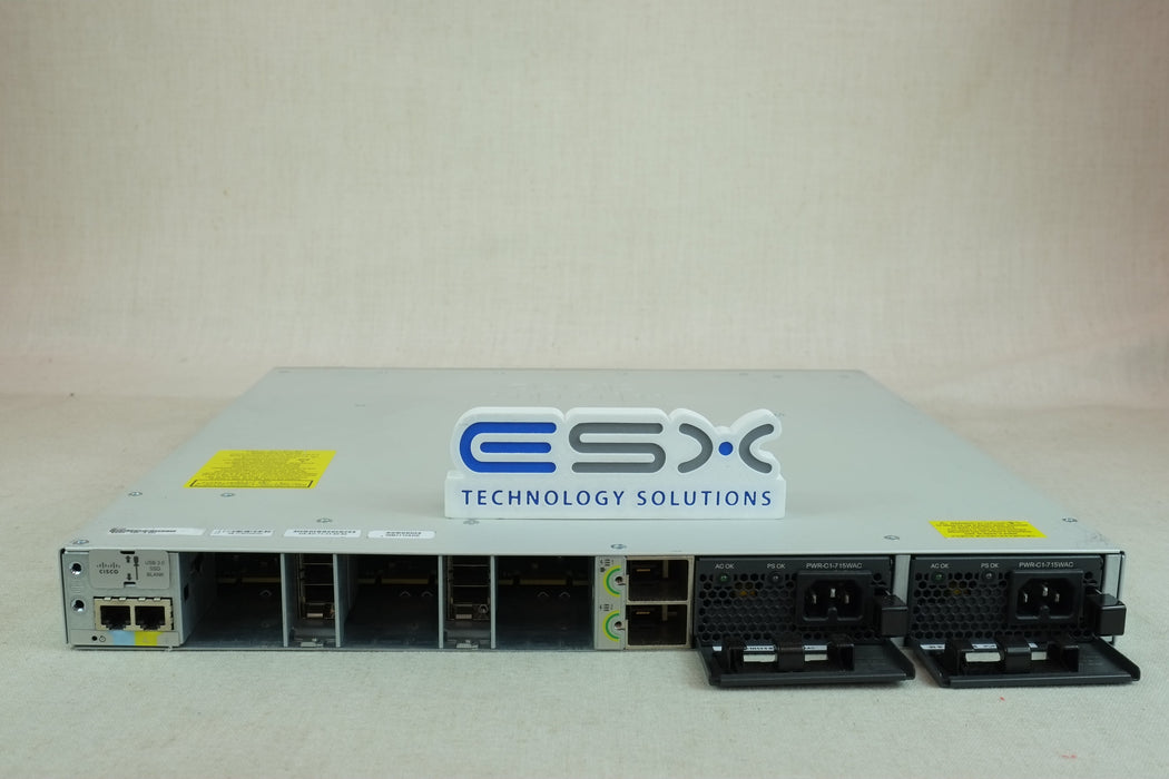 Cisco Catalyst C9300-24P-A 24 Port PoE+ Network Switch No Fans, 1x PWR-C1-715WAC