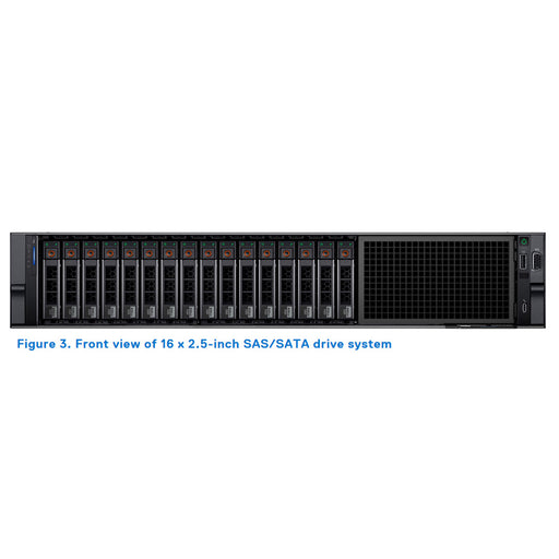 72VV4 — 16x 2.5" (SAS/SATA) Rack Chassis | Refurbished Dell PowerEdge R550