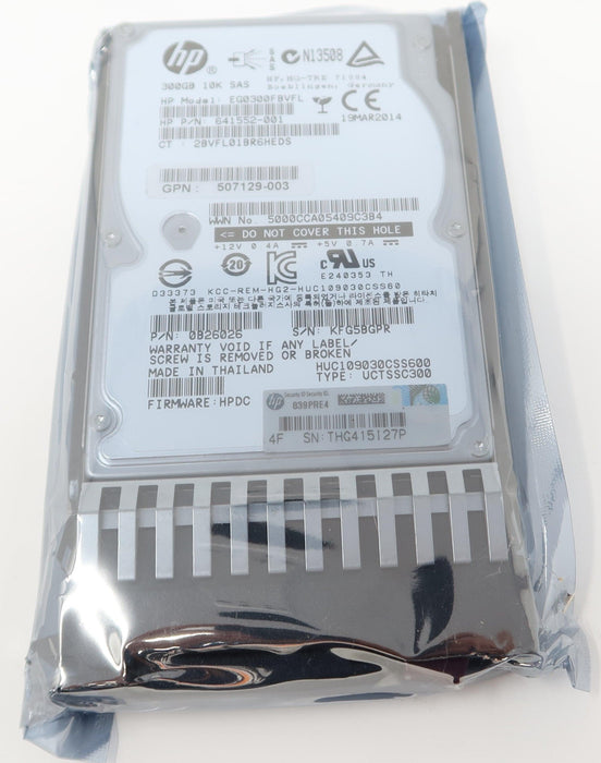 E2D55A 730709-001 HPE MSA 300GB 6G SAS 10K SFF 2.5" DP Drive