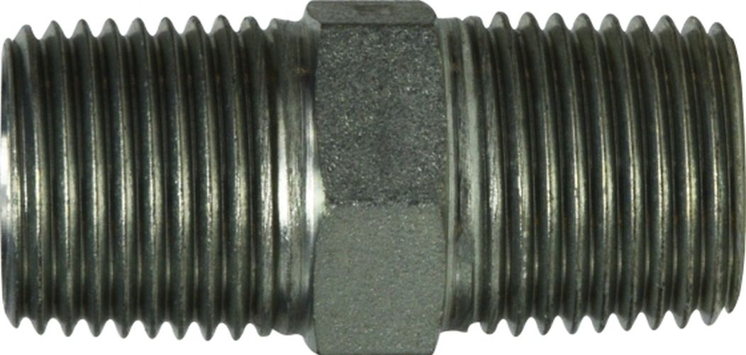 752044 | 1/4-19 MALE BSPT HEX NIPPLE | Midland Metal Mfg.