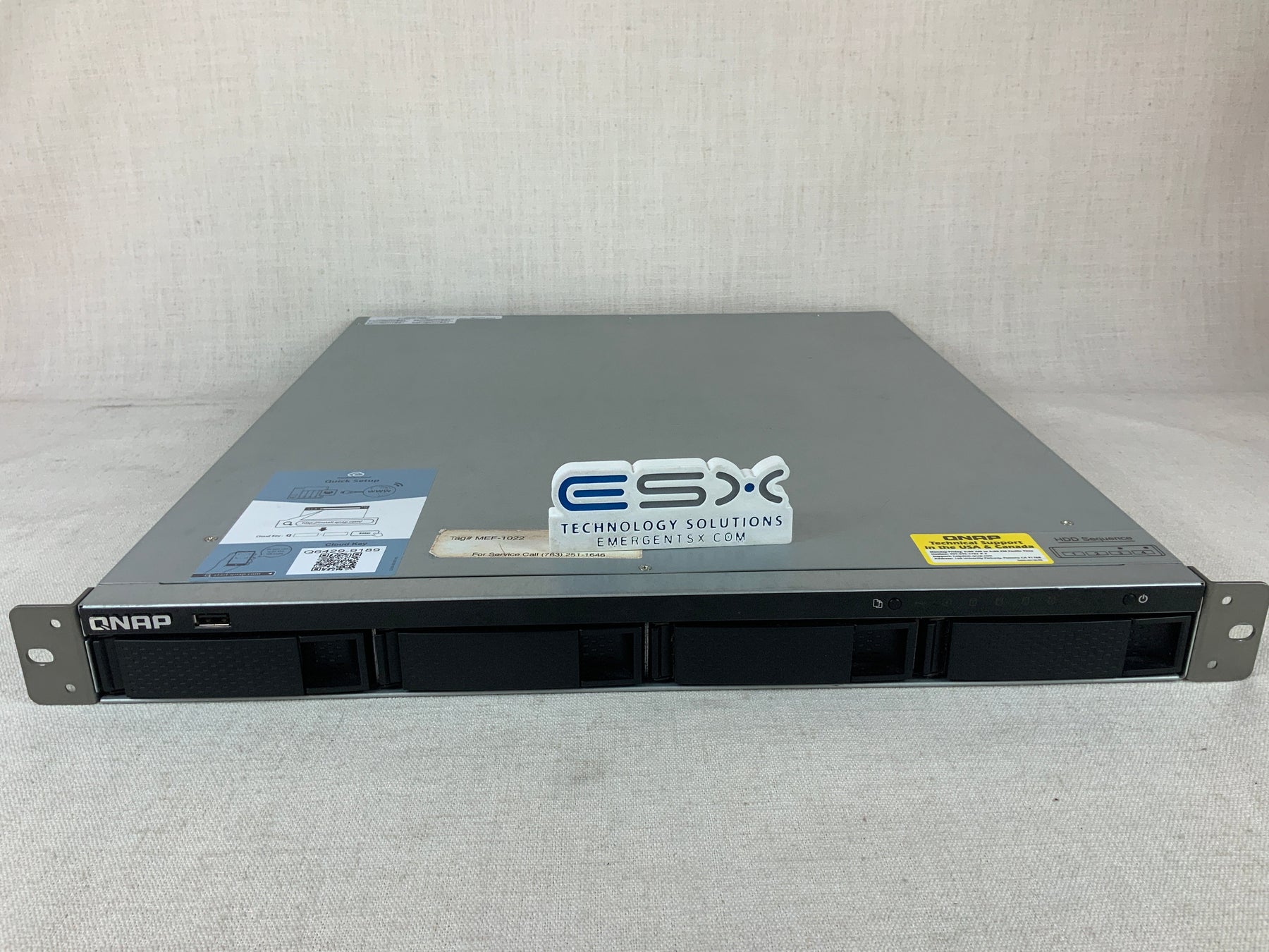 QNAP TS-463U 1U 4 Bay LFF Rack Mount NAS
