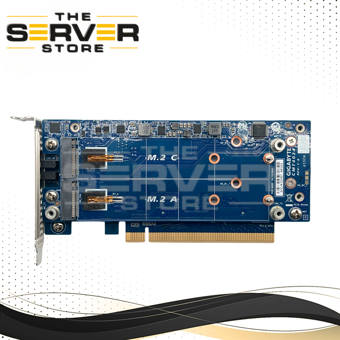 Gigabyte Quad (4x) NVMe 22110 / 2280 M.2 SSD PCIe 3.0 x16 Expansion Card CMT4034 (No Heatsink)