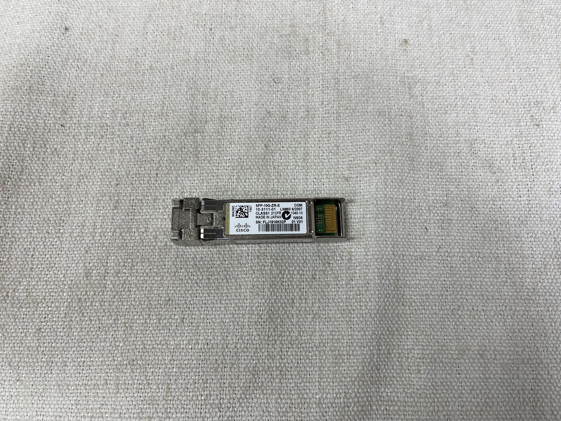 Genuine Cisco SFP-10G-ZR-S 10GBASE-ZR SFP Transceiver Module