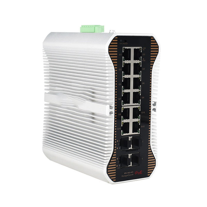 8-Port Gigabit Ethernet L3 Managed Industrial PoE+ Switch, 8 x PoE+ Ports @240W, and 2 x 10/100/1000BASE-T, with 2 x 1Gb SFP, 2 x 1/2.5Gb SFP, -40 to 75°C Operating Temperature, FS IES3110-8TFM-P Equivalent