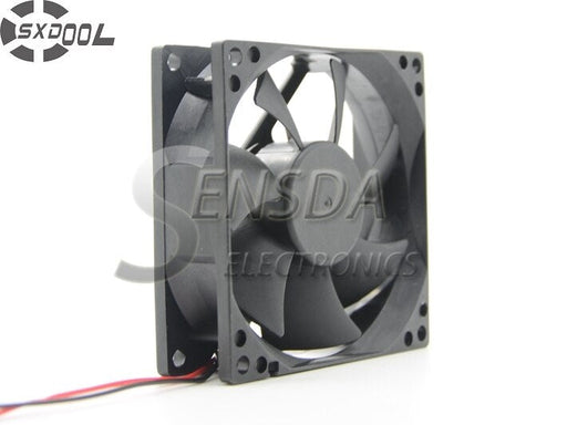 80x80x25mm 5V DC 0.38A 2-Wire Axial Cooling Fan