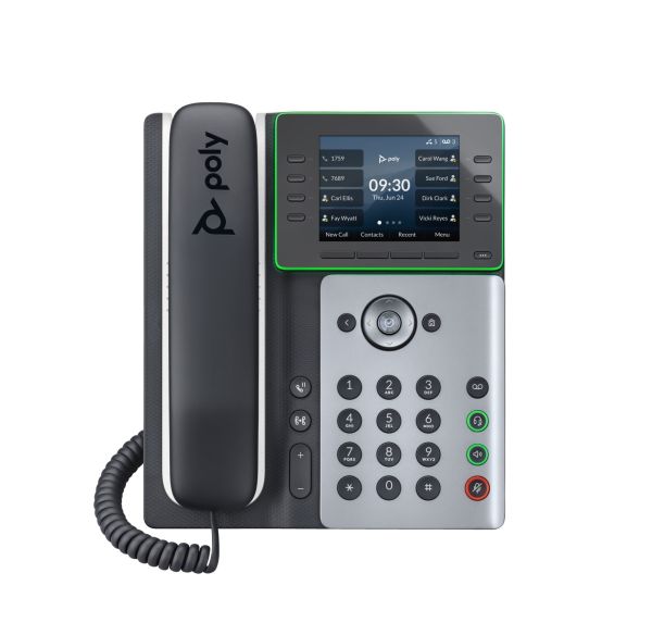 82M89AA - HP Poly Edge E350 8-Lines Dual-Port Ethernet 3.5-inch LCD Bluetooth Wi-Fi VoIP Phone