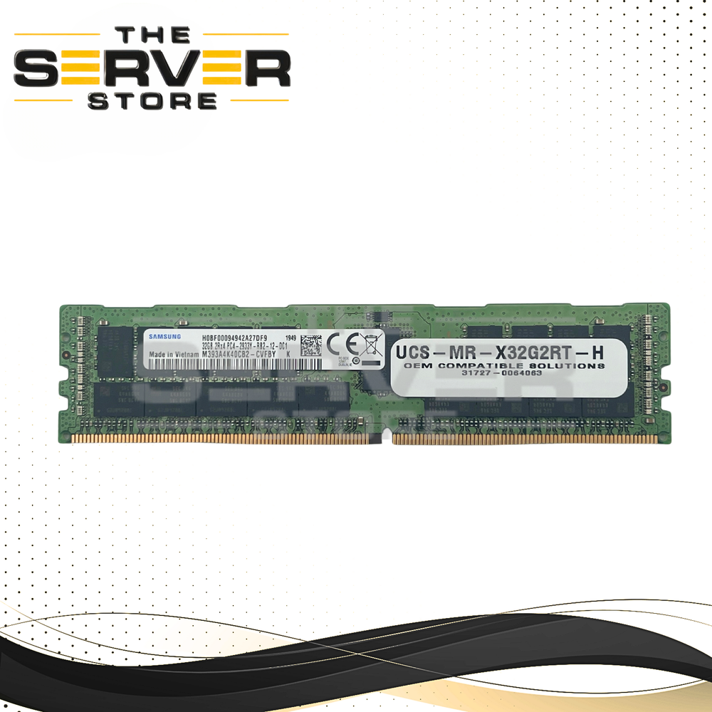 Cisco 32GB 2Rx4 DDR4-2933Y PC4-23400 ECC Registered Memory Samsung M393A4K40CB2-CVF UCS-MR-X32G2RT-H 15-106200-01