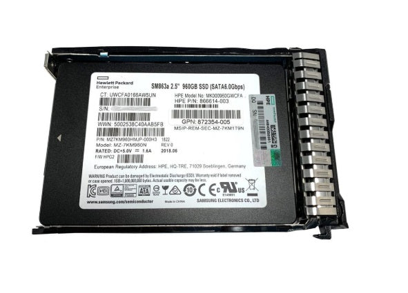 872348-B21 - Refurbished - HPE 960GB SATA 6G Mixed Use 2.5" SSD
