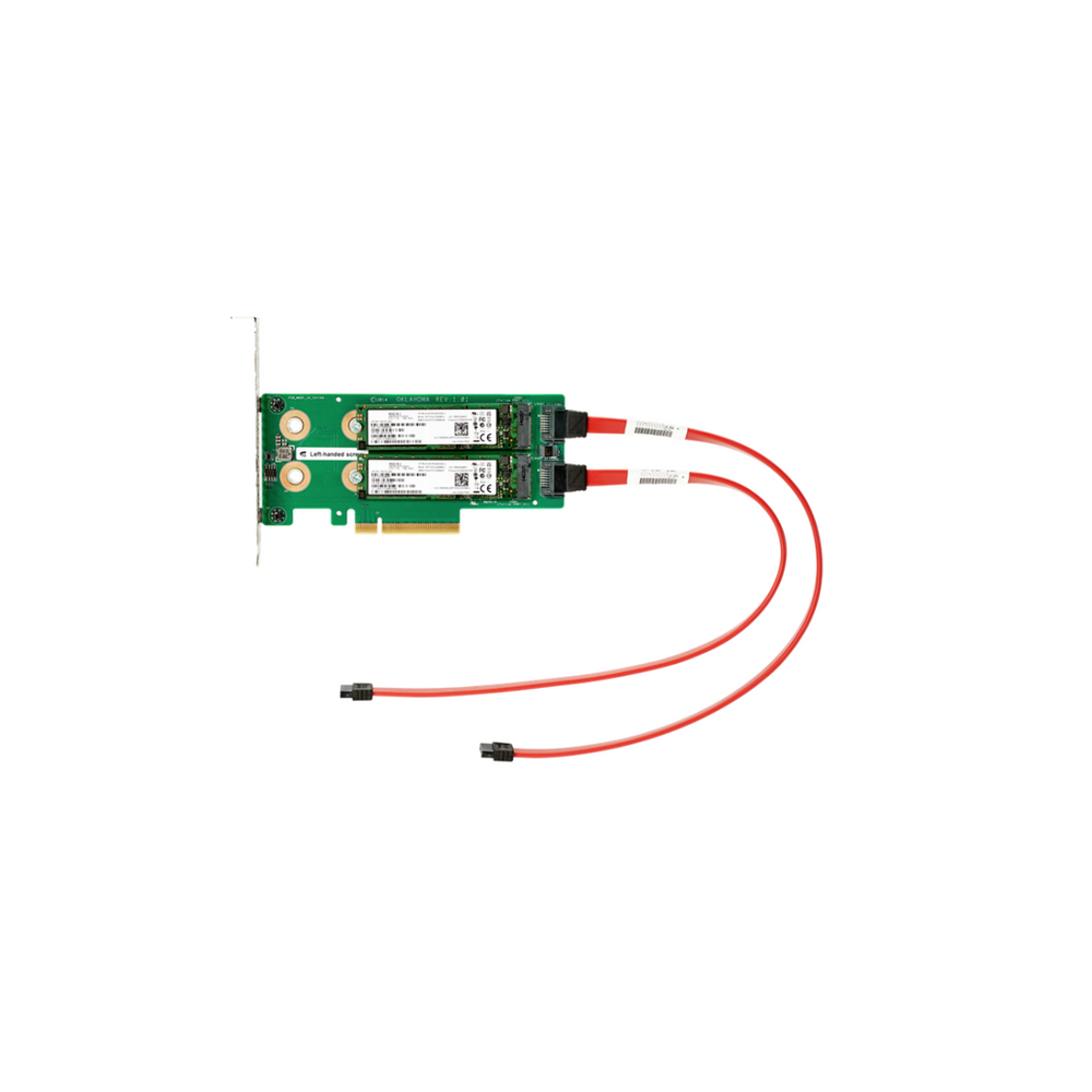 HPE ML30 G9 M.2 SSD Boot Kit - Universal SATA 6G AIC + 2x 480GB M.2 SSDs - G10 & G9 Compatible
