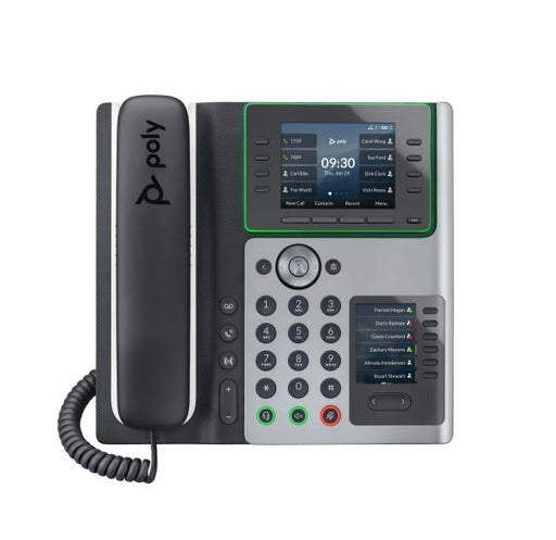 89B55AA#ABA - HP Poly Edge E450 8-Lines Dual-Port Ethernet 3.5-inch LCD Wi-Fi VoIP Phone