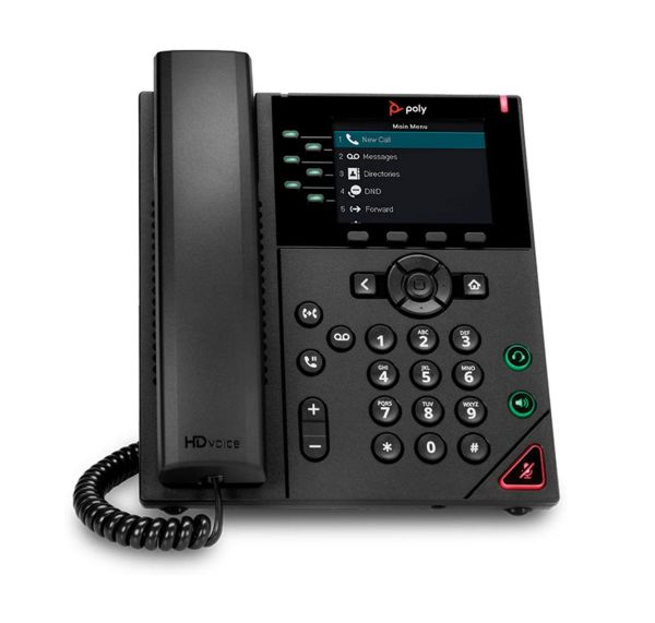 89B69AA#ABA - HP Poly VVX 350 6-Lines Dual-Port Ethernet 3.5-inch LCD VoIP Phone