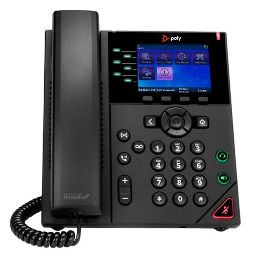 89B70AA - HP Poly VVX 350 6-Lines Dual-Port Ethernet 3.5-inch LCD VoIP Phone