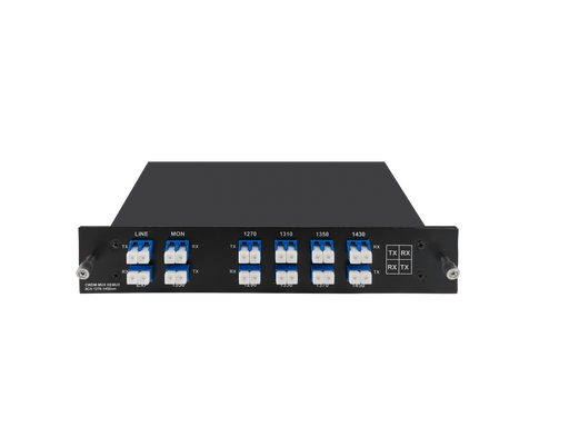 8CH with Monitor and Expansion Port, LC/UPC, Dual Fiber, Low Insertion Loss CWDM Mux Demux, FMU Series Plug-in Module