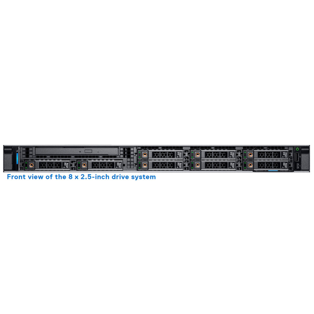 8x 2.5" SAS/SATA Rack Chassis | Refurbished Dell PowerEdge R340