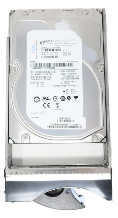 90Y9000 IBM 2TB SAS 3.5" 6GB NL 7200 RPM Hard Drive 00W1155