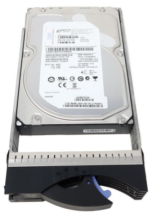 90Y9000 IBM 2TB SAS 3.5" 6GB NL 7200 RPM Hard Drive 00W1155