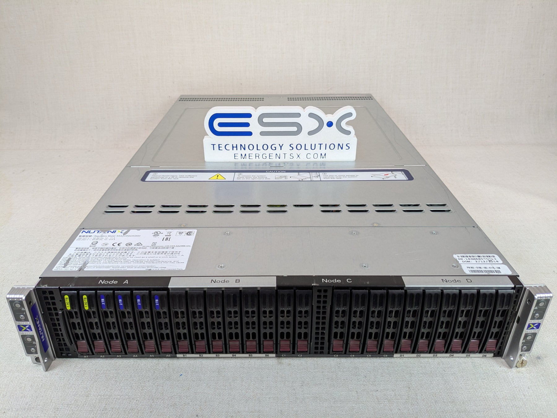 Nutanix NX-3160-G6 / SuperMicro 2U 24x 2.5” Node Server 1x X11DPT-B-G6-NI22 Node