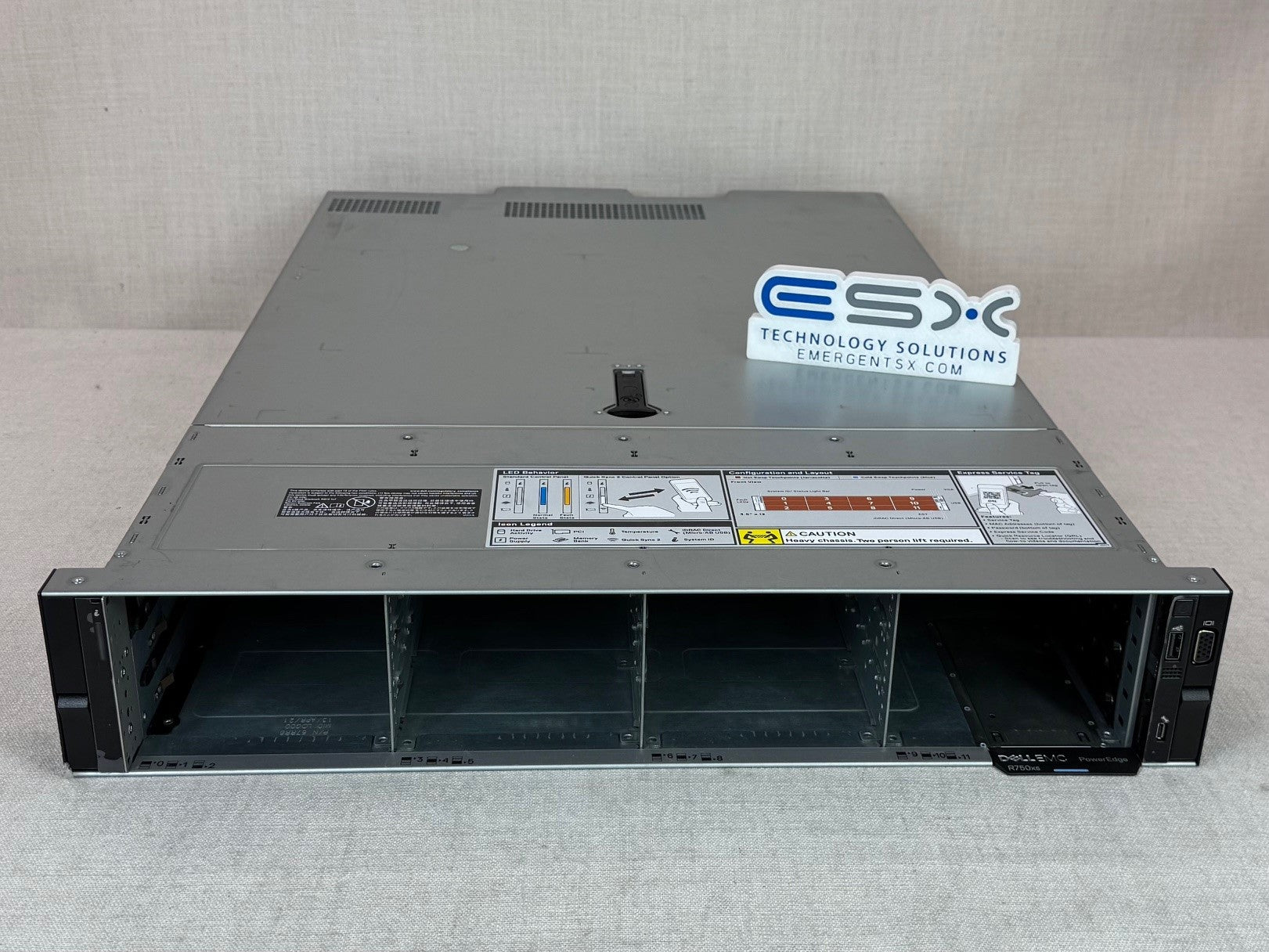 Dell PowerEdge R750XS Server- 2x 8C Gold 6334 @ 3.6GHz, 128GB RAM, 12x 12TB