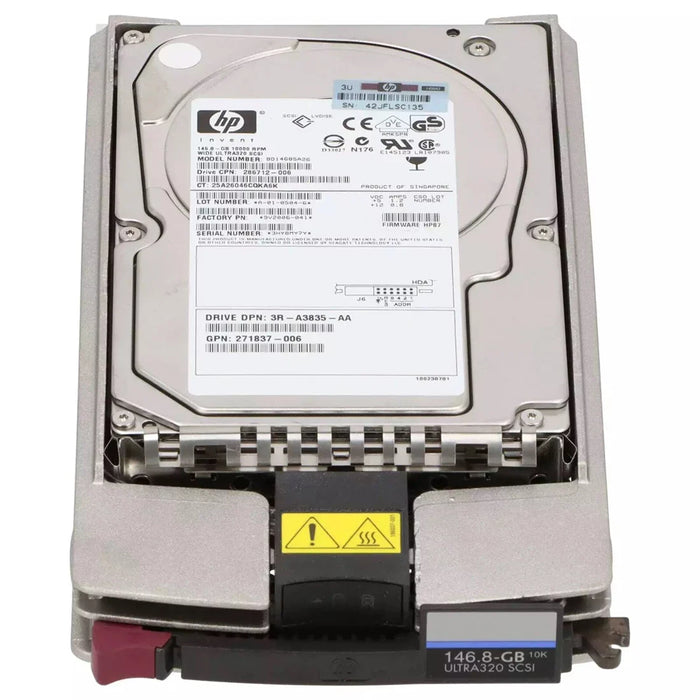 HP BD1468A4C5 146.8GB 10k 80Pin 3.5Inch Ultra320 SCSI Hdd | USED