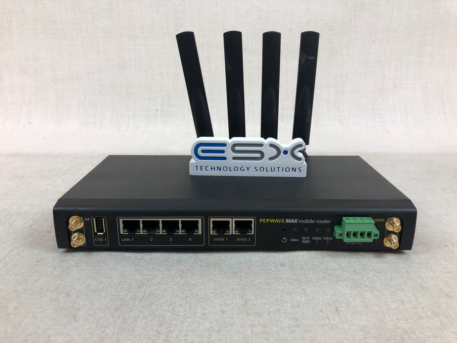 Peplink MAX HD2 Dual 4G LTE Mobile Router w/ AC Adapter + Rack Ears