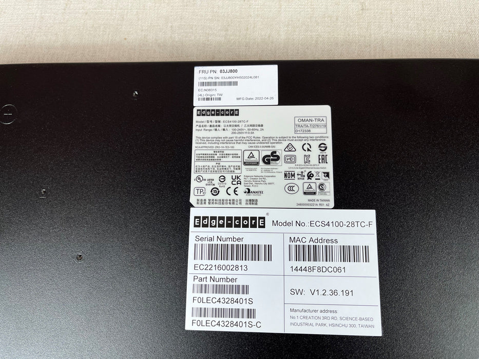 EDGECORE 24x 1G Copper L2 Enterprise Switch ECS4100-28TC-F