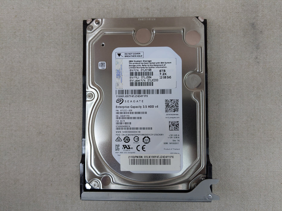 IBM 01LJ064 6TB 7.2k 12Gb/s 3.5” SAS Hard Drive V7000 Gen2 2076-AH77
