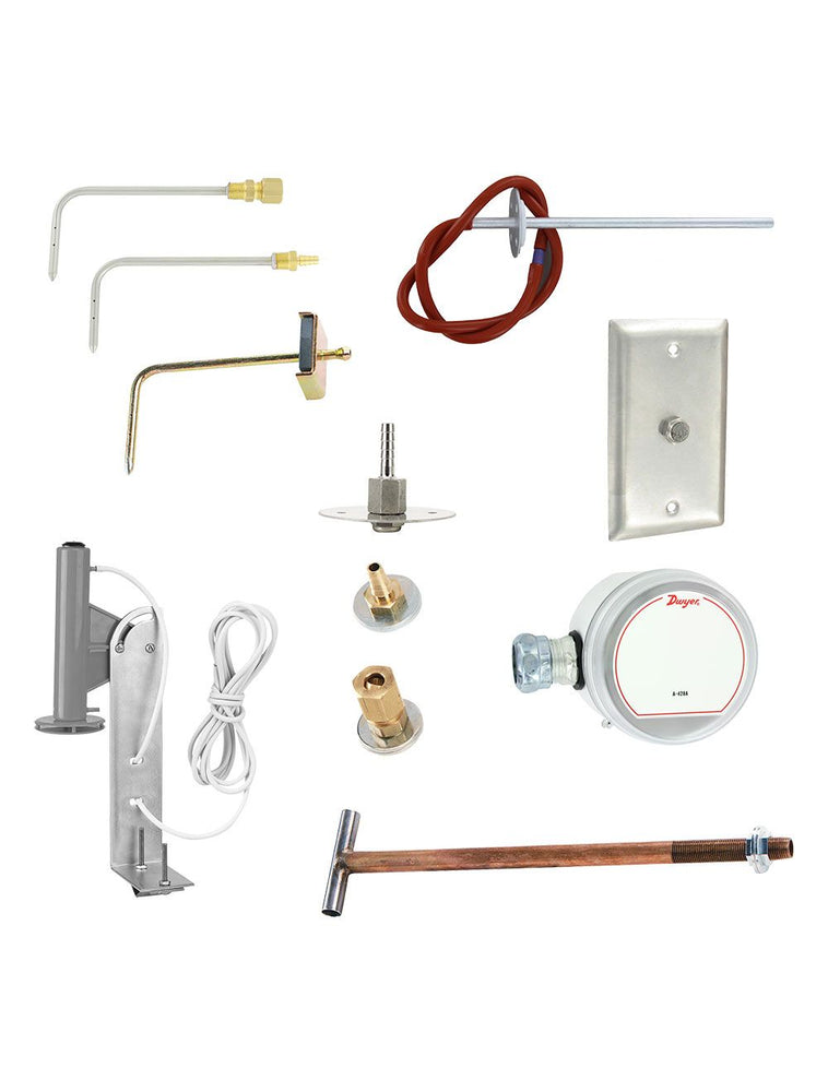 A-306 | Outdoor static pressure sensor | includes 50' vinyl tubing | mounting bracket and hardware. Red sensor. | Dwyer