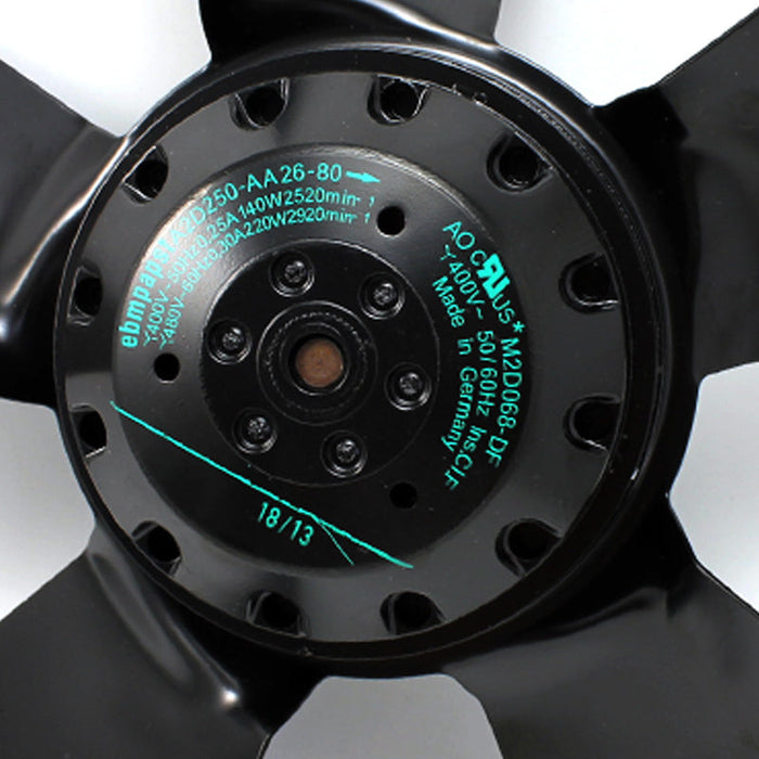 A2D250-AA26-80 Ebmpapst 400v 140w Axial Fan Siemens Radial Fans For Servo Spindle Motor