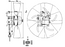 A4E350-AA06-65 Ebm-Papst Axial Fan 230V 140/195/205W 0..62/0.86/0.9A 1390/1550/1550rpm
