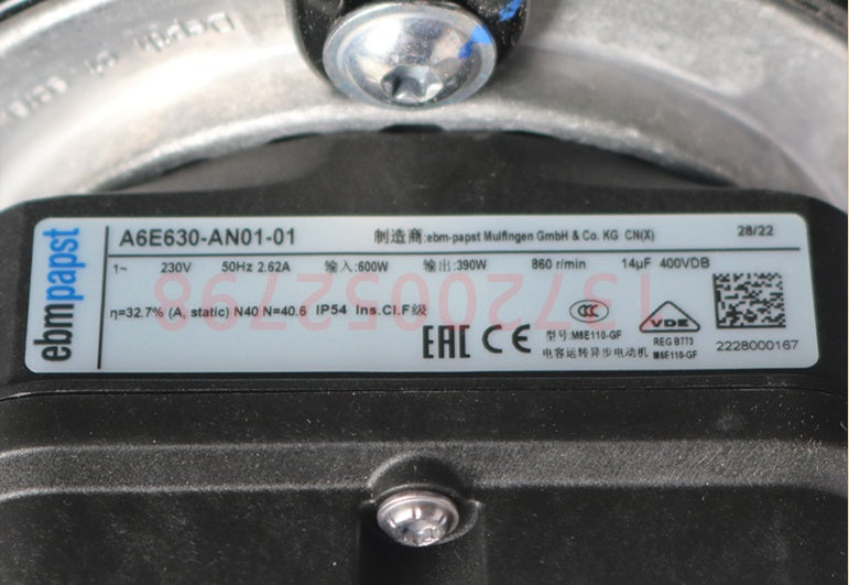 A6E630-AN01-01 Ebmpapst Axial Fan