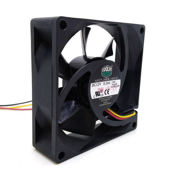 A8025-26RB-3AN-F1 80x80x25mm 12V DC 0.24A 3-Wire Axial Cooling Fan