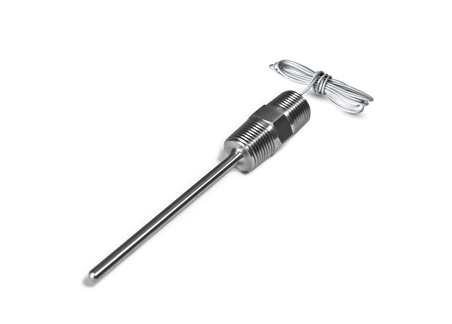 A/CP-PO-4"-CHP | 10,000 Ohm Thermistor (Type II), Connection Head Probe, 1/2" X 1/2" NPT, 4” | ACI