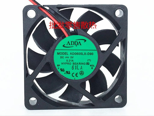 ADDA AD0605LX-D90 60x60x1mm 5V DC 0.21A Axial Cooling Fan