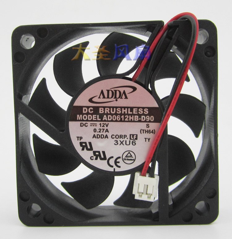 ADDA AD0612HB-D90 60x60x15mm 12V DC Industrial Cooling Fan