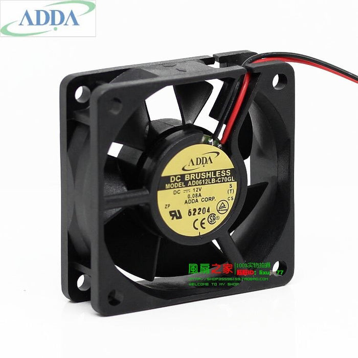 ADDA AD0612LB 60x60x20mm 12V DC Industrial Cooling Fan