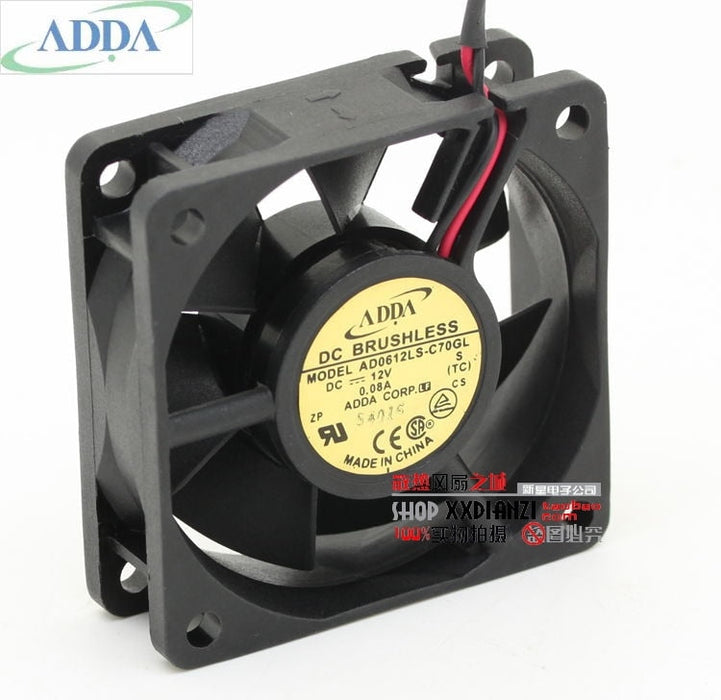 ADDA AD0612LS-C70GL 60x60x20mm 12V DC 0.08A Axial Cooling Fan