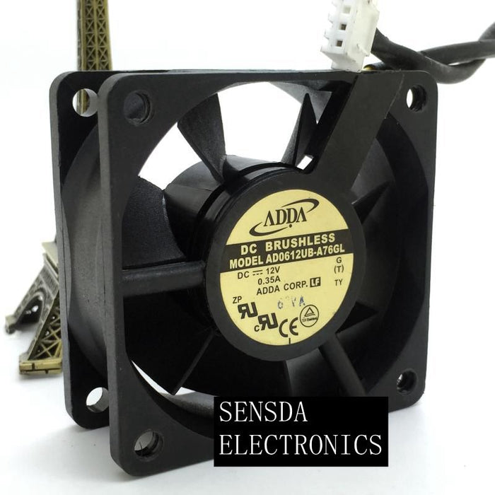 ADDA AD0612UB-A76GL 60x60x25mm 12V DC 0.35A Axial Cooling Fan