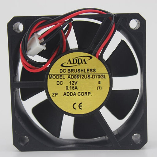 ADDA AD0612US-D70GL 60x60x15mm 12V DC 0.15A Axial Cooling Fan