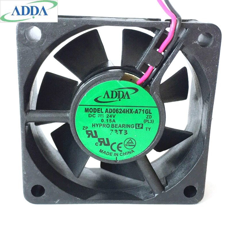 ADDA AD0624HX-A71GL 60x60x25mm 24V DC Industrial Cooling Fan
