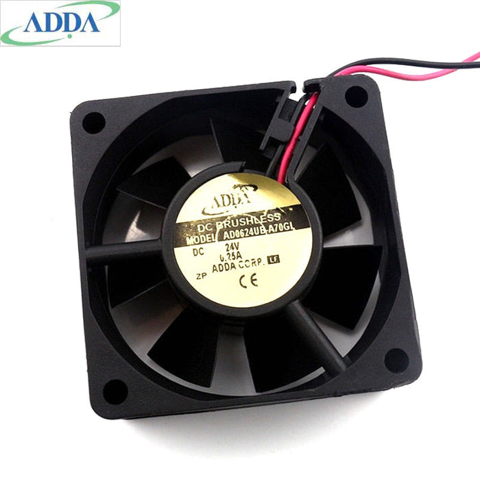 ADDA AD0624UB-A70GL 60x60x25mm 24V DC 0.25A Axial Cooling Fan