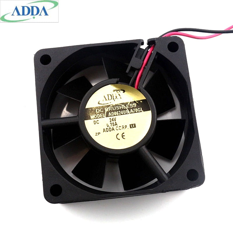 ADDA AD0624UB-A70GL 60x60x25mm 24V DC 0.25A Axial Cooling Fan