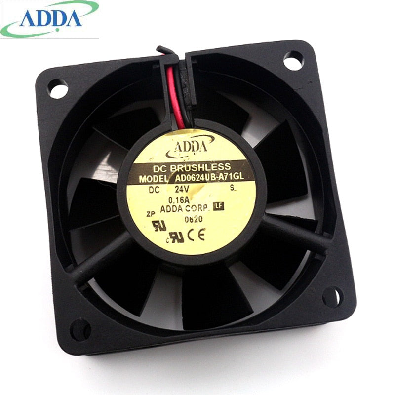 ADDA AD0624UB-A71GL 60x60x25mm 24V DC 0.16A Axial Cooling Fan