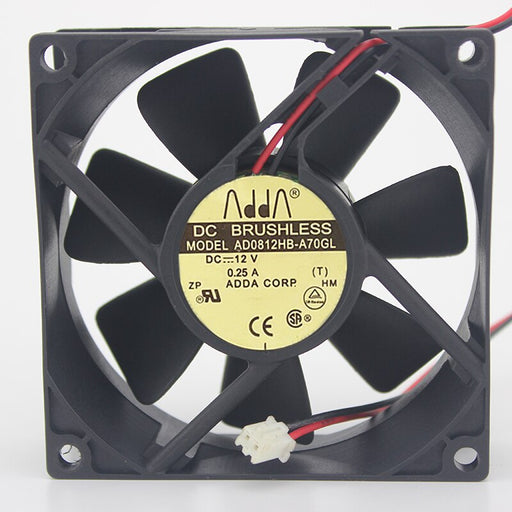 ADDA AD0812HB-A70G 80x80x25mm 12V DC 0.25A Axial Cooling Fan