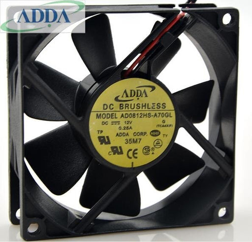 ADDA AD0812HS-A70GL 80x80x25mm 12V DC 0.25A Axial Cooling Fan