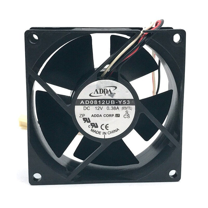 ADDA AD0812UB-Y53 80x80x38mm 12V DC 0.38A 3-Wire Axial Cooling Fan