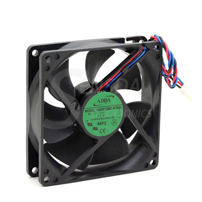 ADDA AD0912MX-A76GL 12V DC 0.17A 3-Wire Axial Cooling Fan