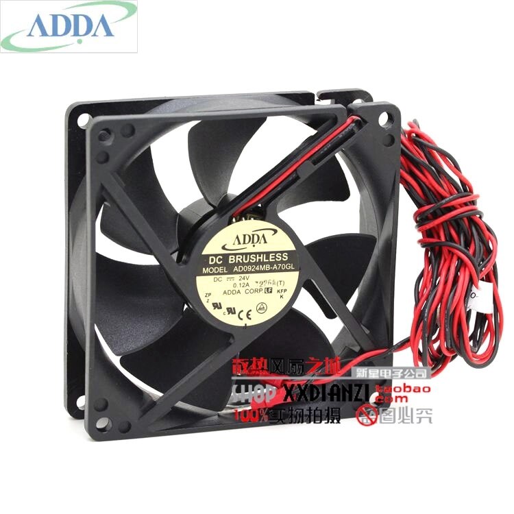 ADDA AD0924MB-A70GL 92x92x25mm 24V DC 0.12A Axial Cooling Fan
