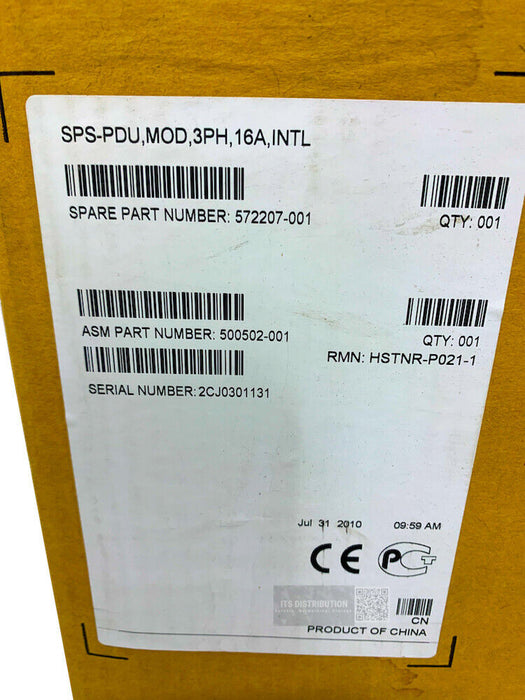 AF526A I Open Box HP 11 kVA 16 A 3 Phase International Core 572207-001 PDU