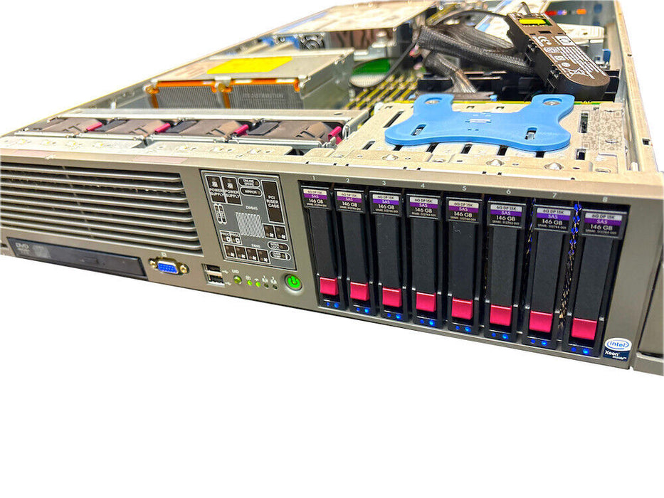 AG771B I CTO HP ProLiant DL380 G5 Server DUAL PSU 3.16GHz+ 16GB RAM DVD 1.17TB